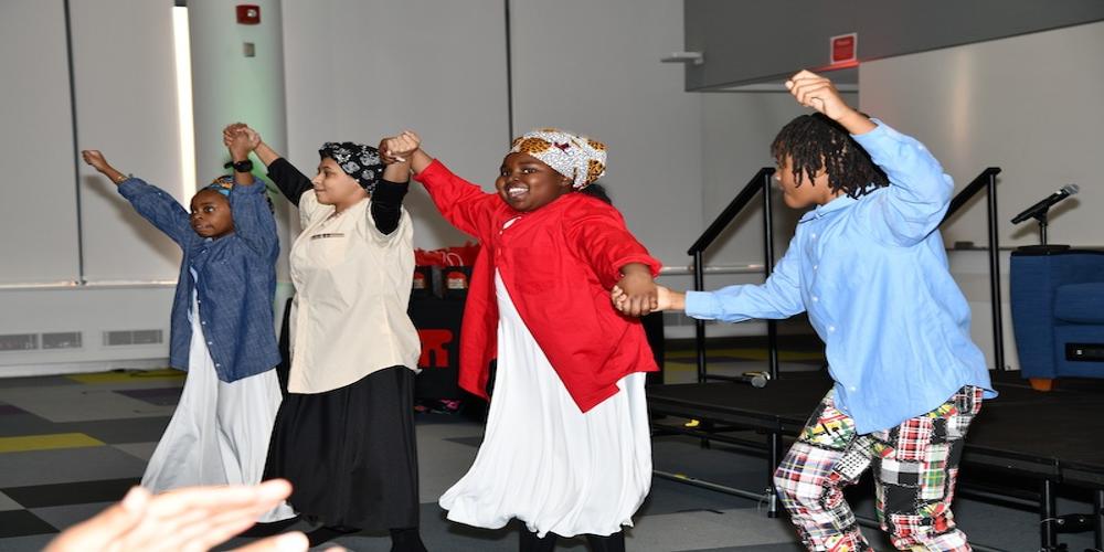 BLACK HISTORY MONTH: Babies of Worship perform an African American Heritage Dance during the Department of Medicine’s Black History Month, held event Feb. 26 in the Academic Building. The event featured vocal performances as well as panel discussions on the 15th ward and racial disparities in health care. 