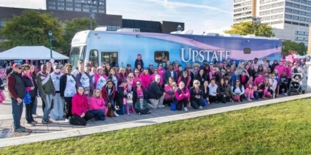 MAKING STRIDES: Team Upstate turned out in force at the Making Strides walk against breast cancer presented this year by the Upstate Cancer Center.