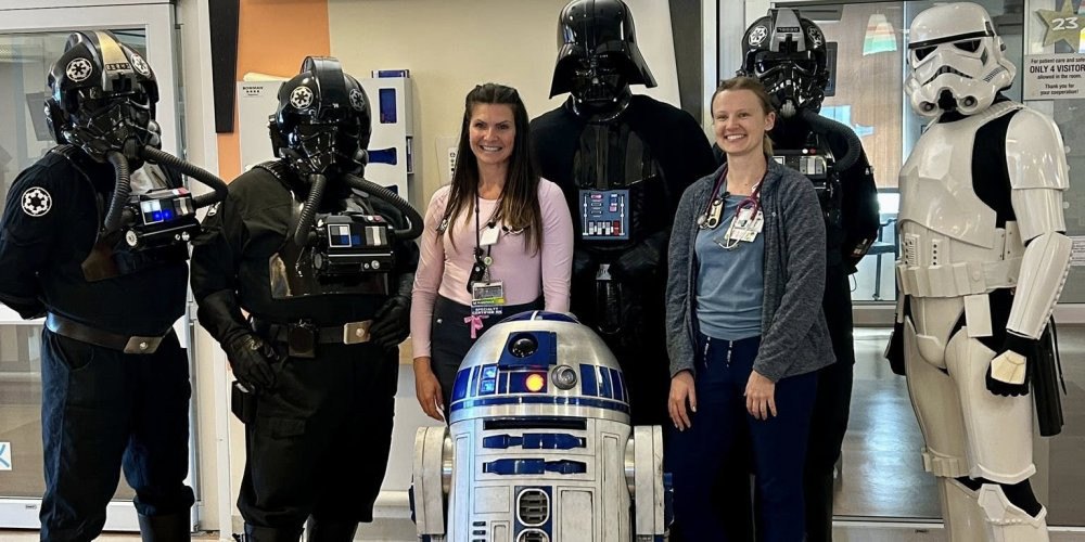 MAY THE FOURTH BE WITH YOU: An annual tradition around May 4 is the visit of Star Wars characters to Upstate Golisano Children’s Hospital, which brings smiles to patients and staff alike. The visit is made possible by the 501st Legion’s Garrison Excelsior.