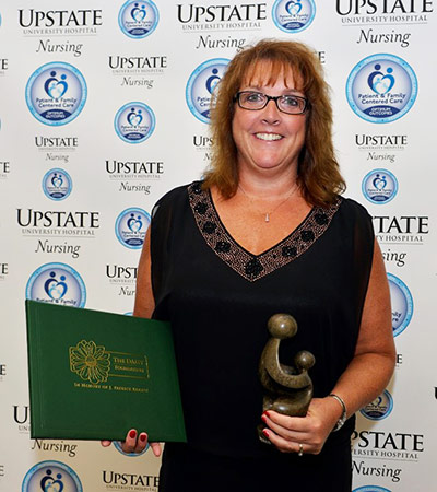 Melissa Martin with her award.