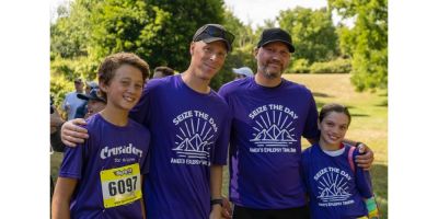 Carter, Dave, Justin, and Addy after a run