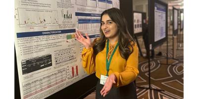 Veronica presents a poster at PAME 2022
