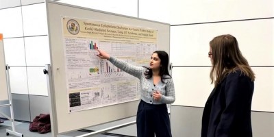 Veronica presents at Accepted Students Day 2024