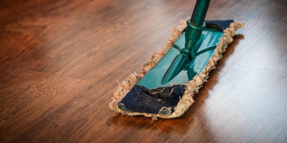 Mop on floor