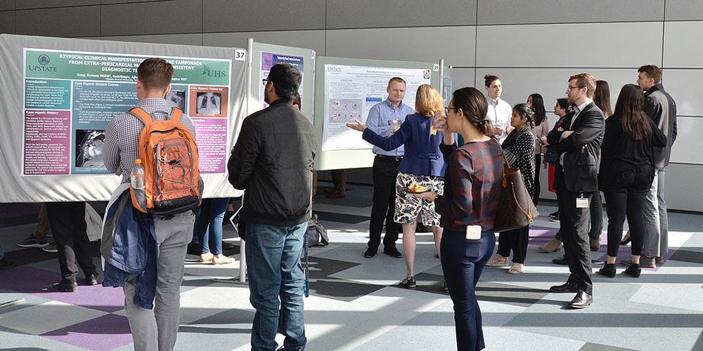 Students and presenters at a Beyond the Doctorate Research Day Poster exhibition