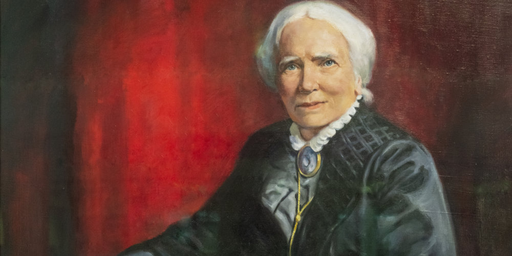 Portrait painting of Elizabeth Blackwell sitting