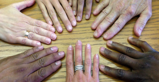 Hands together