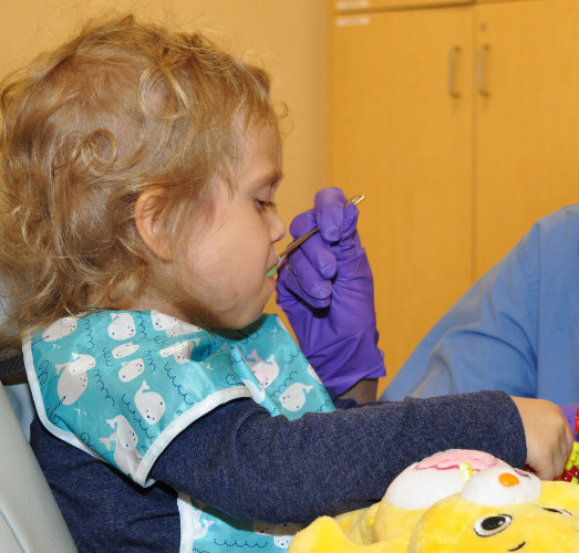 Patient with healthcare worker