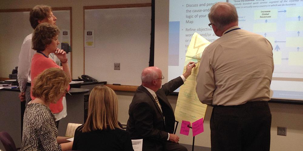 As part of the Theme Team phase in July 2016, members attended training on how to develop strategy maps, objectives, and commentary.