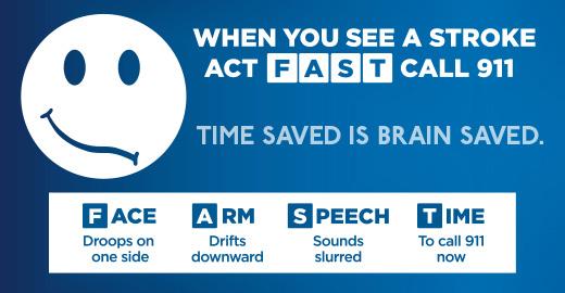 When You See A Stroke, Act Fast! Call 911.