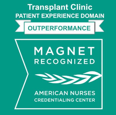 Transplant Clinic Patient Experience Magnet Recognized logo