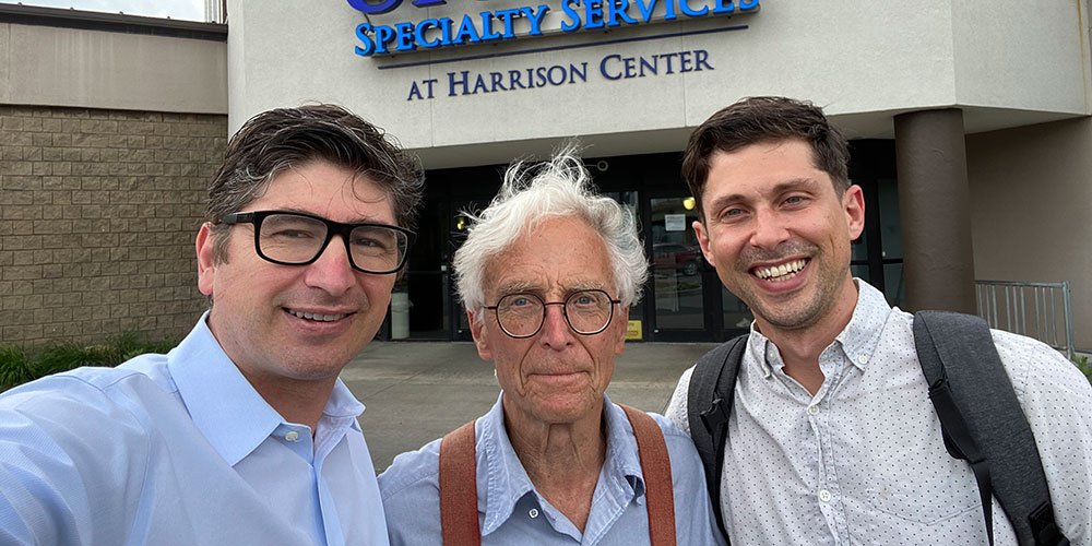 Dr Nikolavsky & Dr Shapiro with Mr Woodin, the GURS Fellowship sponsor