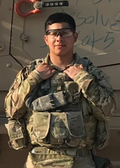 Issak Hernandez suited up in the field
