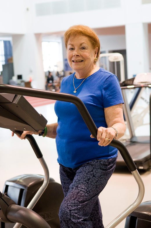 participant on elliptical