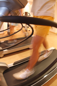 Exersize on a jogging machine