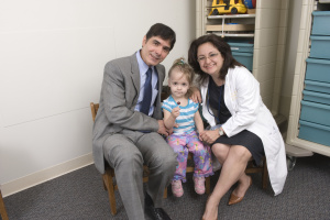 Drs. Yaman Eksioglu and Zulma Tovar-Spinoza with Lily Craparo.