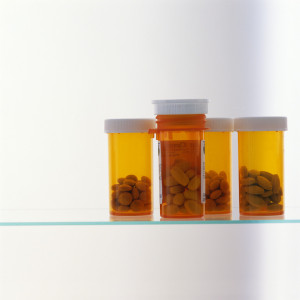 Pill Bottles Containing Medication Pill Bottles Containing Medication