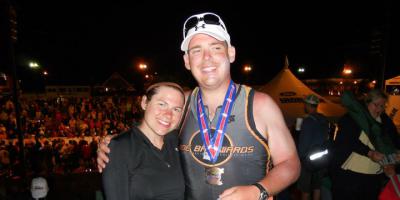 Childhood cancer survivor completes Lake Placid Ironman