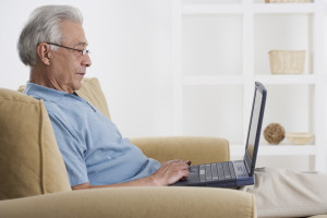 Senior Man Using Laptop Senior Man Using Laptop