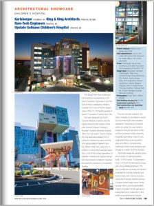 arch Healthcare Design's 2011 Architectural Showcase features the Upstate Golisano Children's Hospital