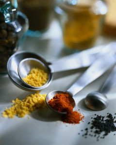 Spices in Measuring Spoon Spices in Measuring Spoon