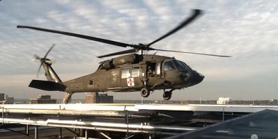 Blackhawks fly over Syracuse on medevac training missions