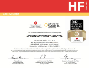 Gold Plus Quality Achievement Award for excellence in the treatment of patients with heart failure