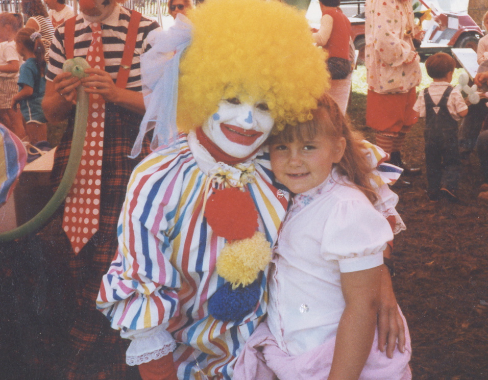 child with clown