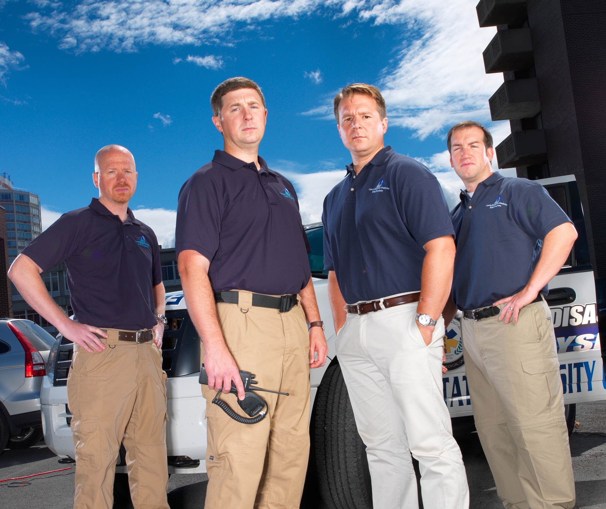 Team Group 2_0002 Drs. Jeremy Joslin, Derek Cooney, David Landsberg and Harry Wallus are members of the EMS and Disaster Medicine Physician Response Team.