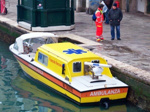 An ambulance in Venice