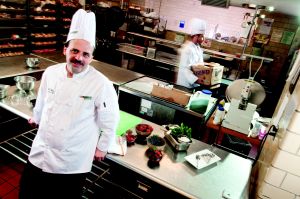 Bill Gokey is executive sous chef for Morrison Healthcare, which provides food services for Upstate Medical University.