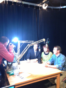 Photographer Rich Whelsky shoots the photo that appears on the main web page for HealthLink on Air.
