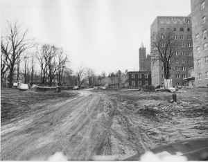 The Syracuse VA Medical Center under construction in the early 1950s.