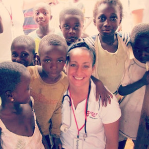 Nurse Kim Vuocolo in Ghana.