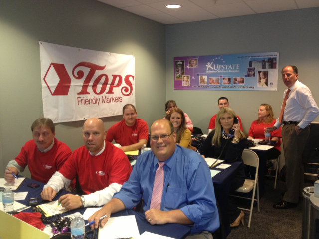 Volunteers from Tops staffed the Radiothon phone bank on Thursday.