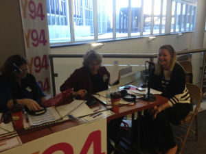 Amanda Griffin is interviewed on the air by Kathy Rowe.