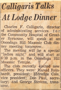 Feb. 1963, Herald-American: Charles gives a talk on the new hospital.