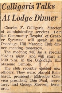 Feb. 1963, Herald-American: Charles gives a talk on the new hospital.