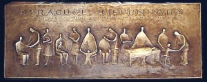Bronze plaque by Dorothy Riester