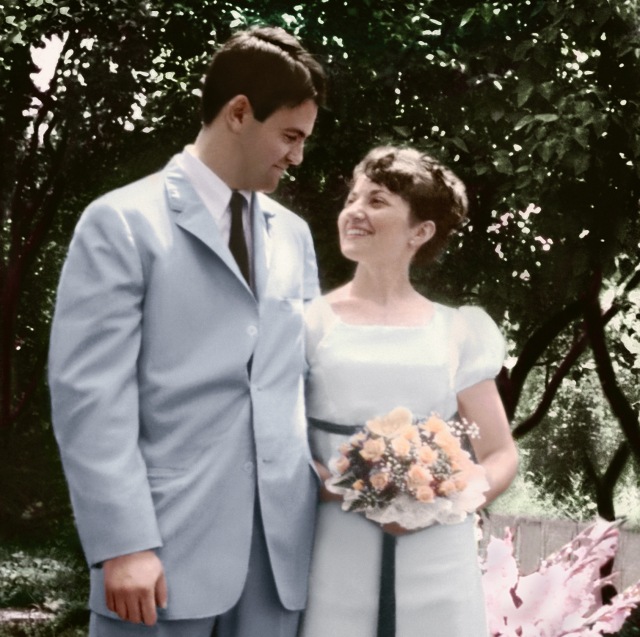 Paul Berman MD and Yvonne Axtell met at the newly opened Upstate University. Pictured on their wedding day, June 1966