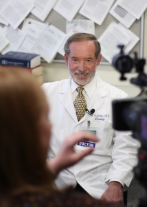 Katie Gibas of Time Warner Cable News interviews Dr. Antonio Culebras.