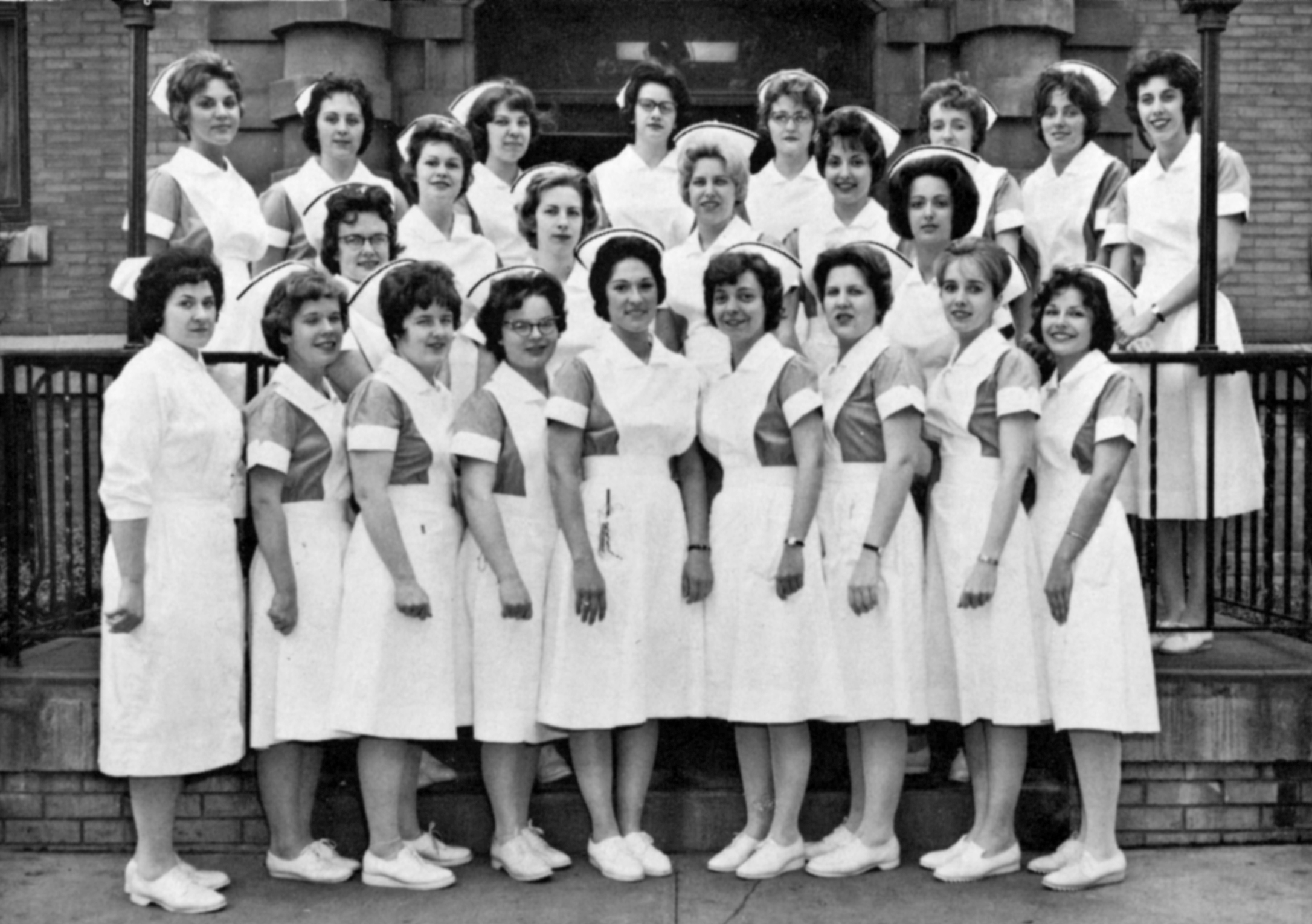 Class of 1963, School of Nursing, General Hospital of Syracuse. (This school was located on the corner of Castle and South State streets, Syracuse.)