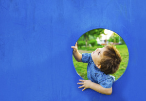 Child in play area