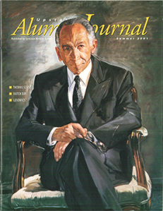 Dr. Szasz on the cover of Upstate's medical alumni journal, summer 2001. Portrait by Jerome Witkin.