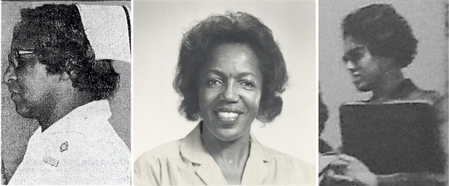 (Ada Prettyman was the first African American registered nurse in Syracuse. She was hired at Good Shepherd Hospital in 1944 and became a head nurse and clinical instructor at Upstate. Ruby Brangman, mother of Sharon Brangman MD, began working at Upstate in 1967, and became one of the first nurse practitioners in 1973. Shirley Bacon‘s friend, Shirley Alton Edge, was a nurse manager at Upstate University Hospital for 25 years.