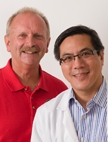 Edward St. George with neurosurgeon, Lawrence Chin, MD.