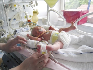 Baby in hospital