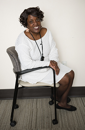 Chevelle Jones-Moore, social worker (PHOTO BY SUSAN KAHN)