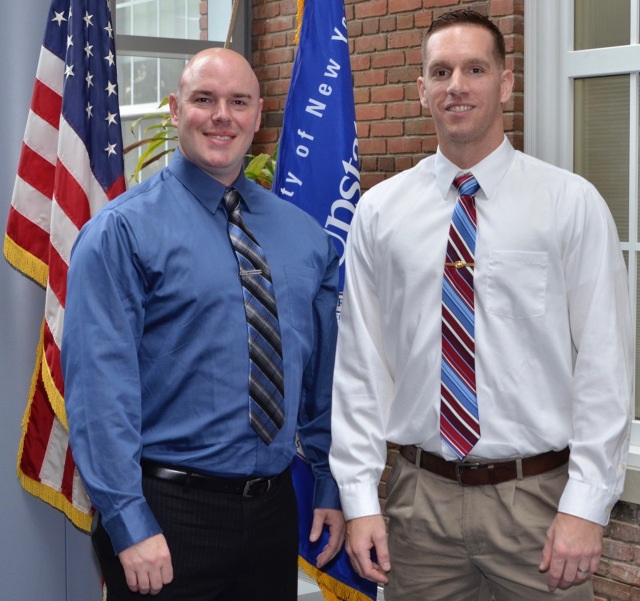 Marine Corps veterans and CHP students Lou DeMarco and Andrew Brown