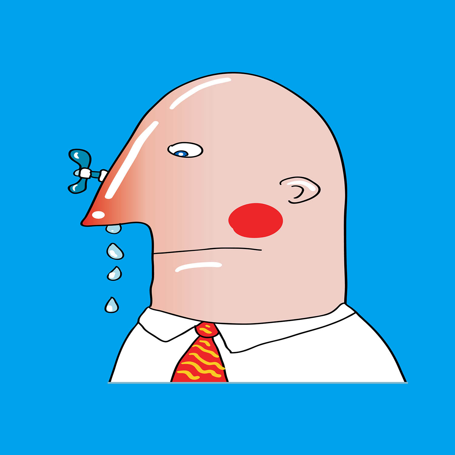 Runny nose illustration
